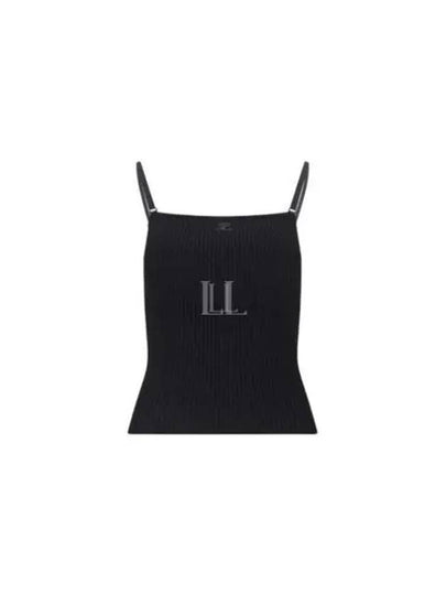 Embroidered Logo Knit Sleeveless Black - COURREGES - BALAAN 2