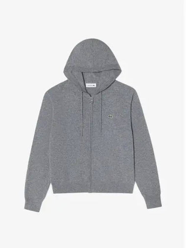 Women s wool hooded zip up sweater AF400E 54N CCA domestic product GQ2N24092437988 - LACOSTE - BALAAN 1