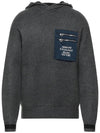 Logo Pocket Pull Over Hoodie Grey - ARMANI EXCHANGE - BALAAN 1