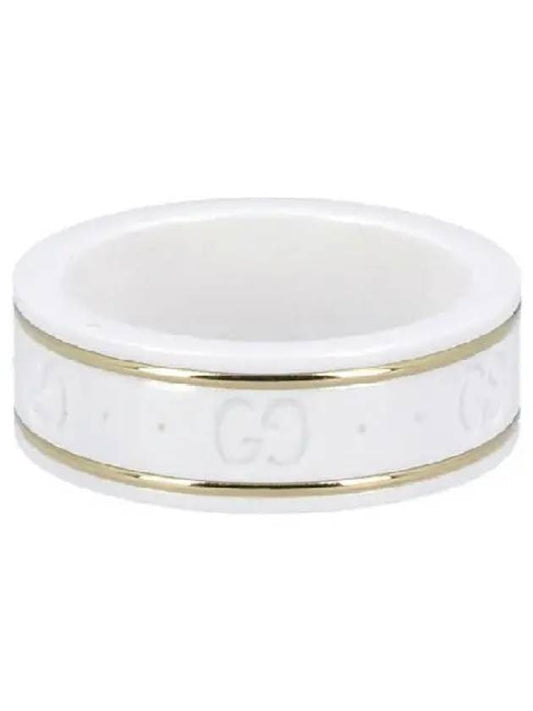 Icon Iconic Ring White Yellow Gold YBC325964001 - GUCCI - BALAAN.