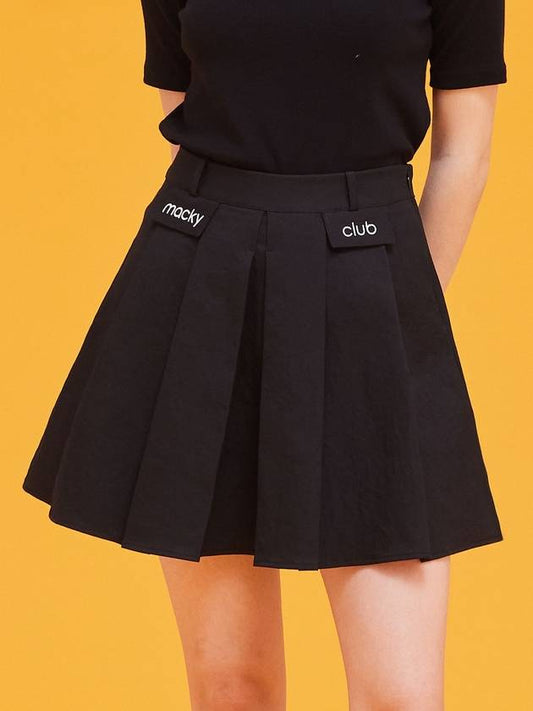 Women s Gentle Pleated Skirt Black MCFW24SK3BK - MACKY - BALAAN 1