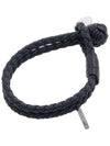 Intrecciato Double Weaving Bracelet Navy - BOTTEGA VENETA - BALAAN 4