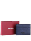 FERRAGAMO Gancini Card Case 66 A387 NAVY - SALVATORE FERRAGAMO - BALAAN 5