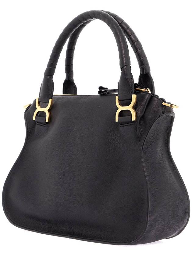 Marcie Grained Leather Tote Bag Black - CHLOE - BALAAN 3