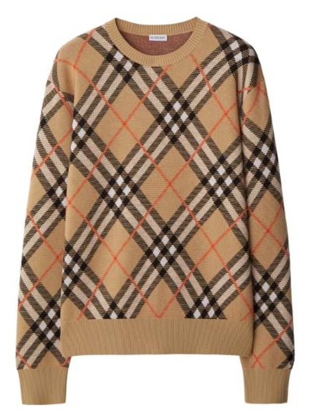 Vintage Check Intarsia Knit Top Beige - BURBERRY - BALAAN 6