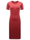 Women's ORB Knit Blend Short Dress Coral Red - VIVIENNE WESTWOOD - BALAAN 2