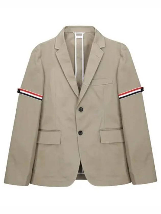 RWB arm banding unconstructed classic fit cotton twill jacket men s suit blazer - THOM BROWNE - BALAAN 1