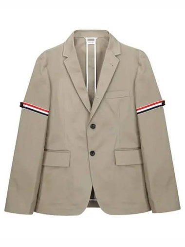 RWB arm banding unconstructed classic fit cotton twill jacket - THOM BROWNE - BALAAN 1