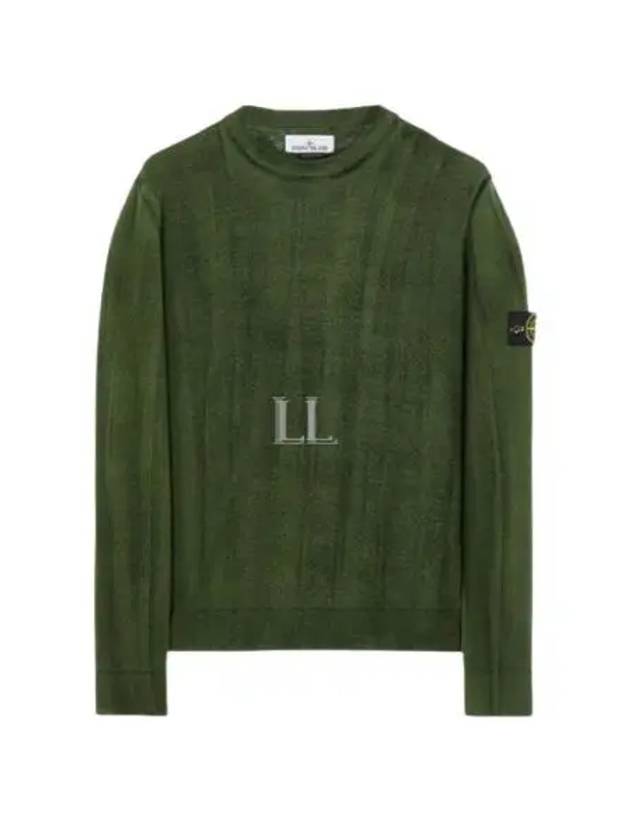 Wappen Patch Wool Knit Top Olive - STONE ISLAND - BALAAN 2