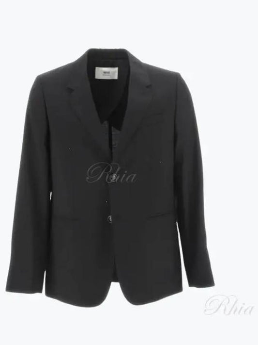 Two Button Blazer Jacket Black - AMI - BALAAN 2