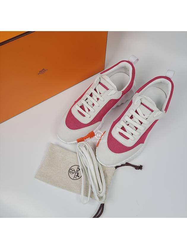 Bouncing Mesh Low Top Sneakers Rose Vinicunca - HERMES - BALAAN 11