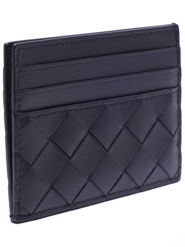 Intrecciato Leather Card Wallet Navy - BOTTEGA VENETA - BALAAN 4