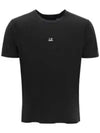 Logo Print Short Sleeve T-Shirt Black - CP COMPANY - BALAAN 1