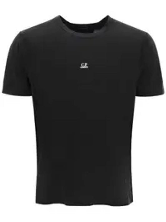 logo print short sleeve t-shirt black - CP COMPANY - BALAAN.