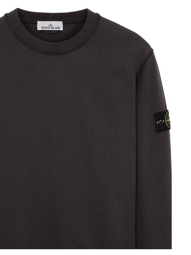 Wappen Patch Garment Dyed Sweatshirt Charcoal - STONE ISLAND - BALAAN 4