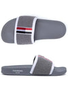 Diagonal Tab Terry Full Slippers Grey - THOM BROWNE - BALAAN 3