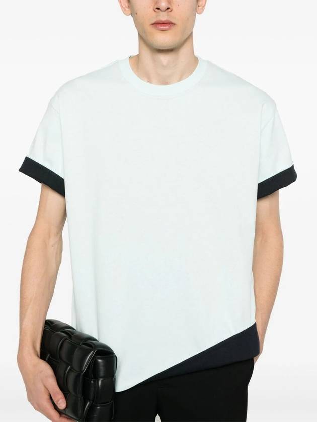 Long Sleeve T-Shirt 744998V16E04602 PALE TURQUOISE NAVY - BOTTEGA VENETA - BALAAN 3