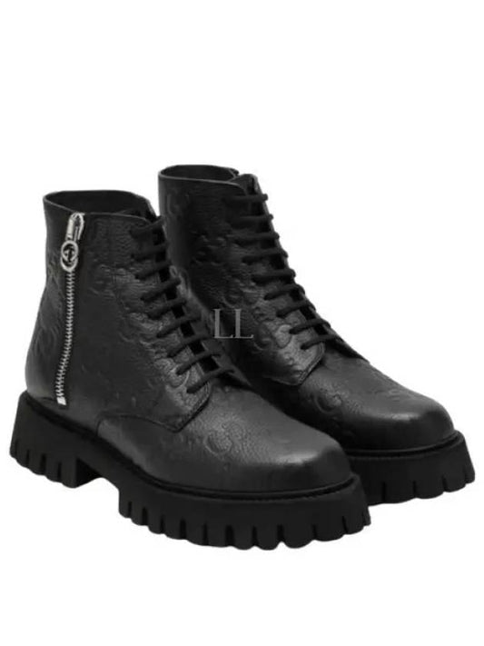 GG Supreme Leather Ankle Boots Black - GUCCI - BALAAN 2