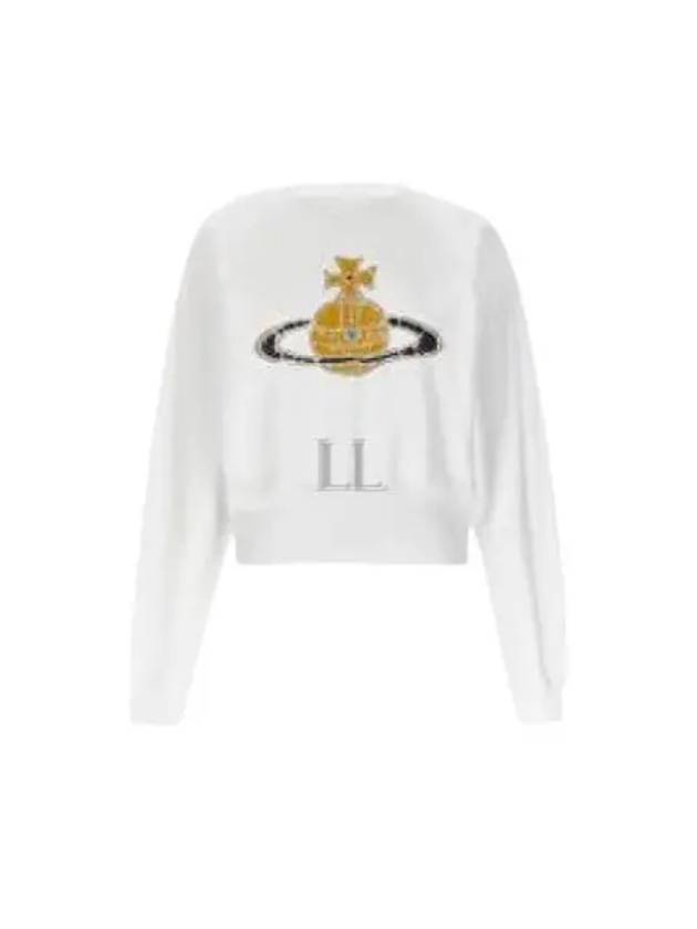 Logo Print Cotton Sweatshirt White - VIVIENNE WESTWOOD - BALAAN 2