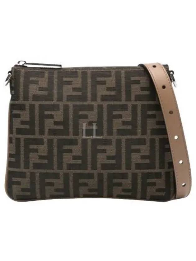 After FF Jacquard Cross Bag Brown - FENDI - BALAAN 2