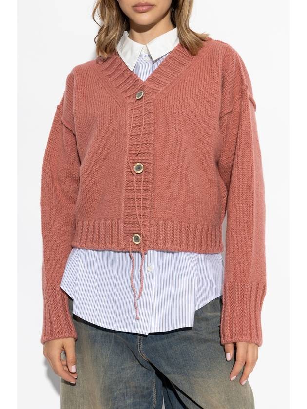 Acne Studios Wool Cardigan, Women's, Pink - ACNE STUDIOS - BALAAN 3