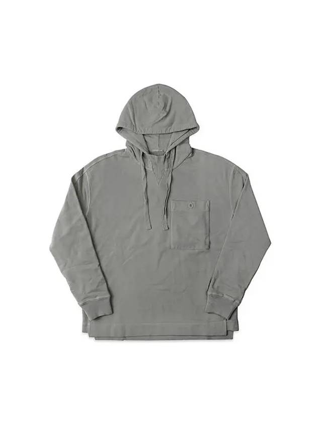 Chest Pocket Cotton Hoodie Light Grey - TEN C - BALAAN 2