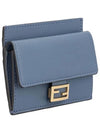 FF Baguette Flap Card Wallet Blue - FENDI - BALAAN 5