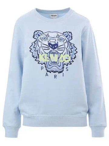 K25702 78B Logo Tiger Light Blue Sweatshirt 2A4A 987799 - KENZO - BALAAN 1