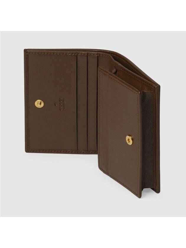 Horsebit 1955 Bifold Card Wallet Brown - GUCCI - BALAAN 6