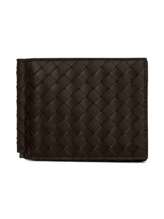 Intrecciato Money Clip Card Wallet Espresso - BOTTEGA VENETA - BALAAN 2