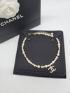 Women s CC Logo Star Crystal Pearl Necklace White - CHANEL - BALAAN 2