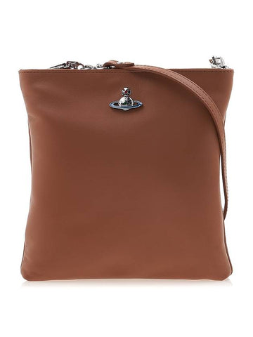 Square Logo Cross Bag Brown - VIVIENNE WESTWOOD - BALAAN 1