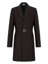 Logo Buckle Wool Single Coat Black - DIOR - BALAAN 1