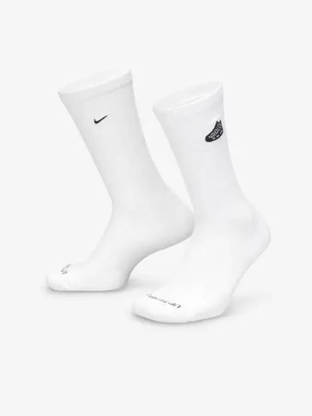 Everyday Plus Uptempo Patch Crew Socks White Black HJ0916 100 - NIKE - BALAAN 2