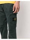 Waffen Patch Banding Cargo Straight Pants Green - STONE ISLAND - BALAAN.