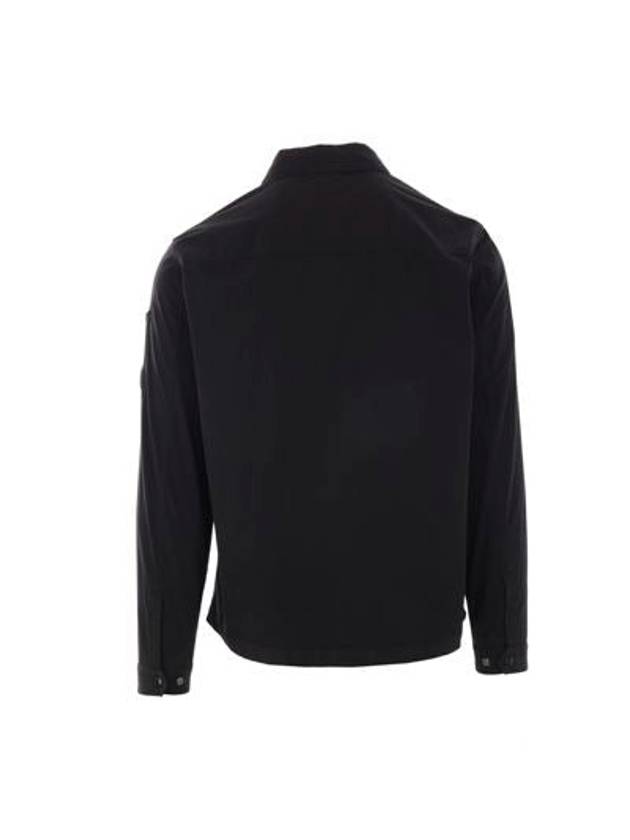 Organic Gabardine Over Long Sleeve Shirt Black - CP COMPANY - BALAAN 4