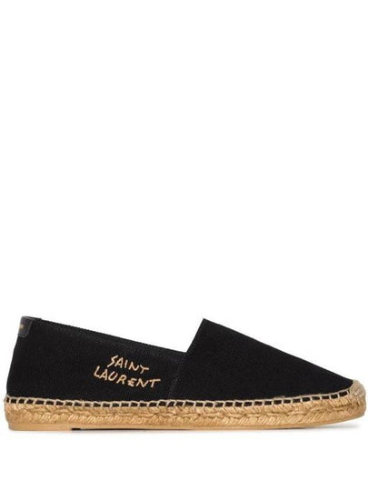 Women's Monogram Espadrilles Black - SAINT LAURENT - BALAAN 2