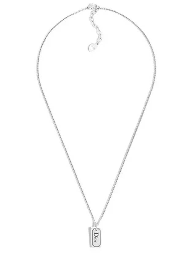 Plate Pendant Necklace Silver - DIOR - BALAAN 2