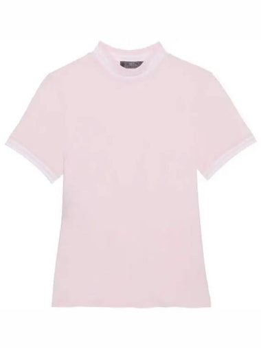 Feather Weight Mock Neck G4LS23K867 Blush Women s Tee - G/FORE - BALAAN 1