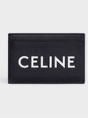 Lettering Logo Printing Card Wallet Black - CELINE - BALAAN 3