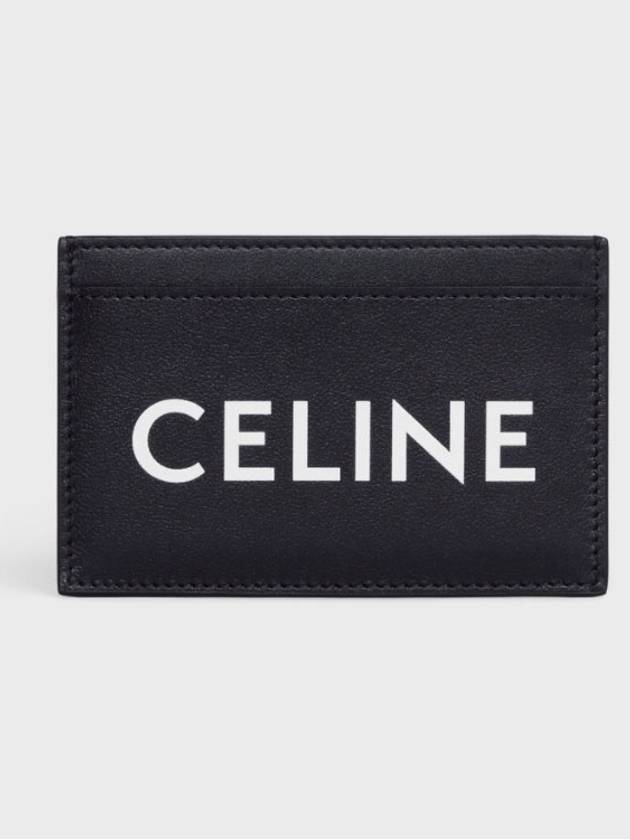 Lettering Logo Printing Card Wallet Black - CELINE - BALAAN 3