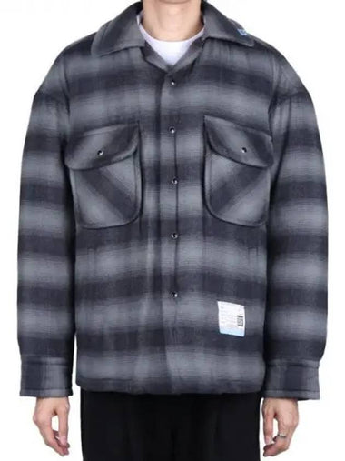 Men s padded check shirt black A11SH077 1120951 - MIHARA YASUHIRO - BALAAN 1