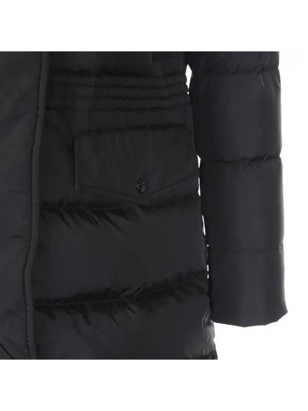 Women's Afroti Aphroti Silver Fox Fur Down Long Padding Black - MONCLER - BALAAN.