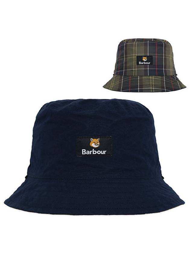 Cotton Reversible Bucket Hat Navy - BARBOUR - BALAAN 2