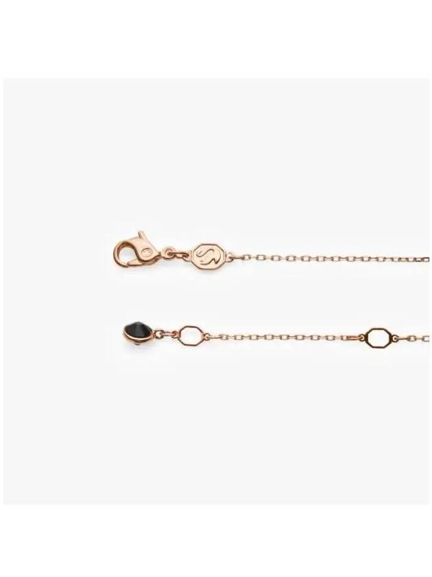 Swan Pendant Metal Necklace Black Rose Gold - SWAROVSKI - BALAAN 6