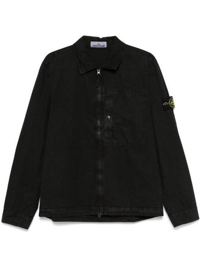 Waffen Hidden Snap Button Zip-Up Jacket Black - STONE ISLAND - BALAAN 2