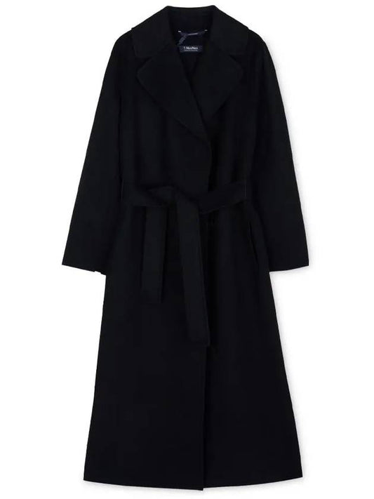 S Poldo Wool Robe Style Coat Black - MAX MARA - BALAAN 2