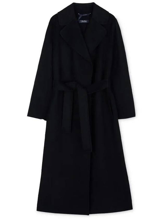 Poldo Wool Robe Style Single Coat Black - MAX MARA - BALAAN 2