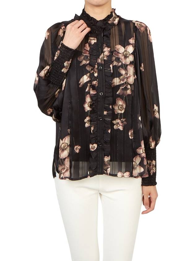 WoMen's Mia Philippa Blouse Black - ALLSAINTS - BALAAN 6