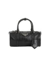 Pressed Nappa Leather Cross Bag Black - PRADA - BALAAN 1